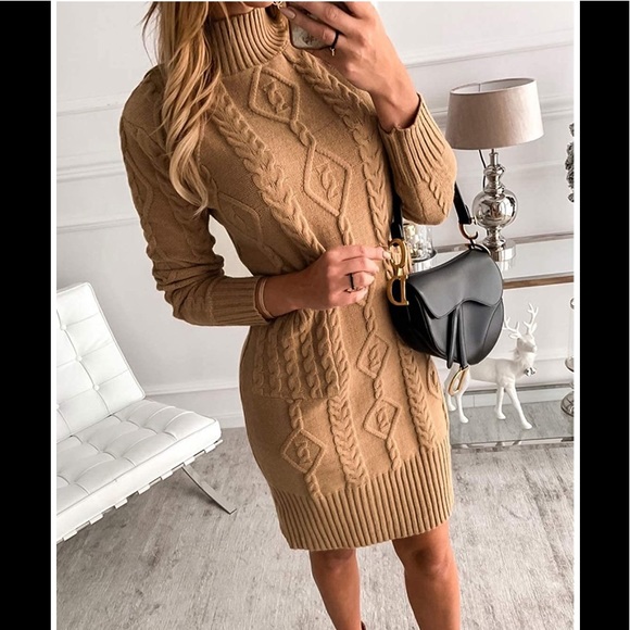 🆕Cable Knit Sweater Dress - Picture 2 of 2
